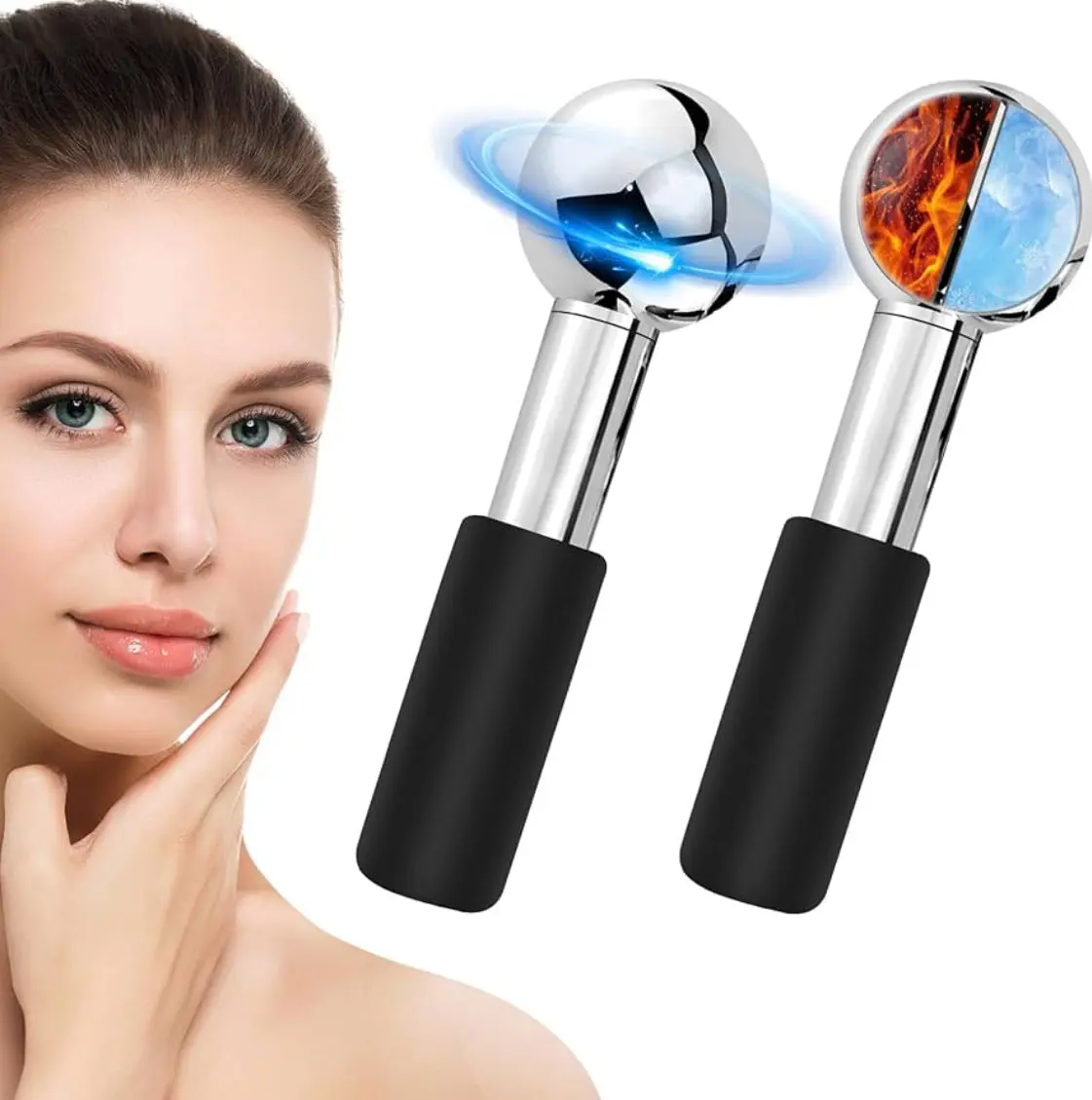 Cryo Sculpt Ice Globes™ | Stainless Steel Facial Massagers