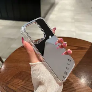 Makeup Mirror Phone Case for iPhone 17/16/15/14/13/12/11 Pro Max, Shockproof Protective Cover, Casing, Cute Design, Accessory