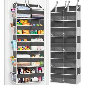 Over the Door Organizer 5 Tiers, Extra Large Behind Door Storage of 10 Compartments, 80 lbs Weight Capacity Over Door Organizer, Door Hanging Organizer for Closet, Diaper Organizer, Room storage
