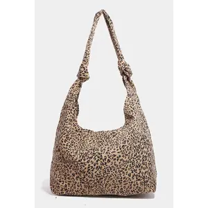 Fame Leopard Knotted Strap Shoulder Bag tote  bag vintage  boho  bags