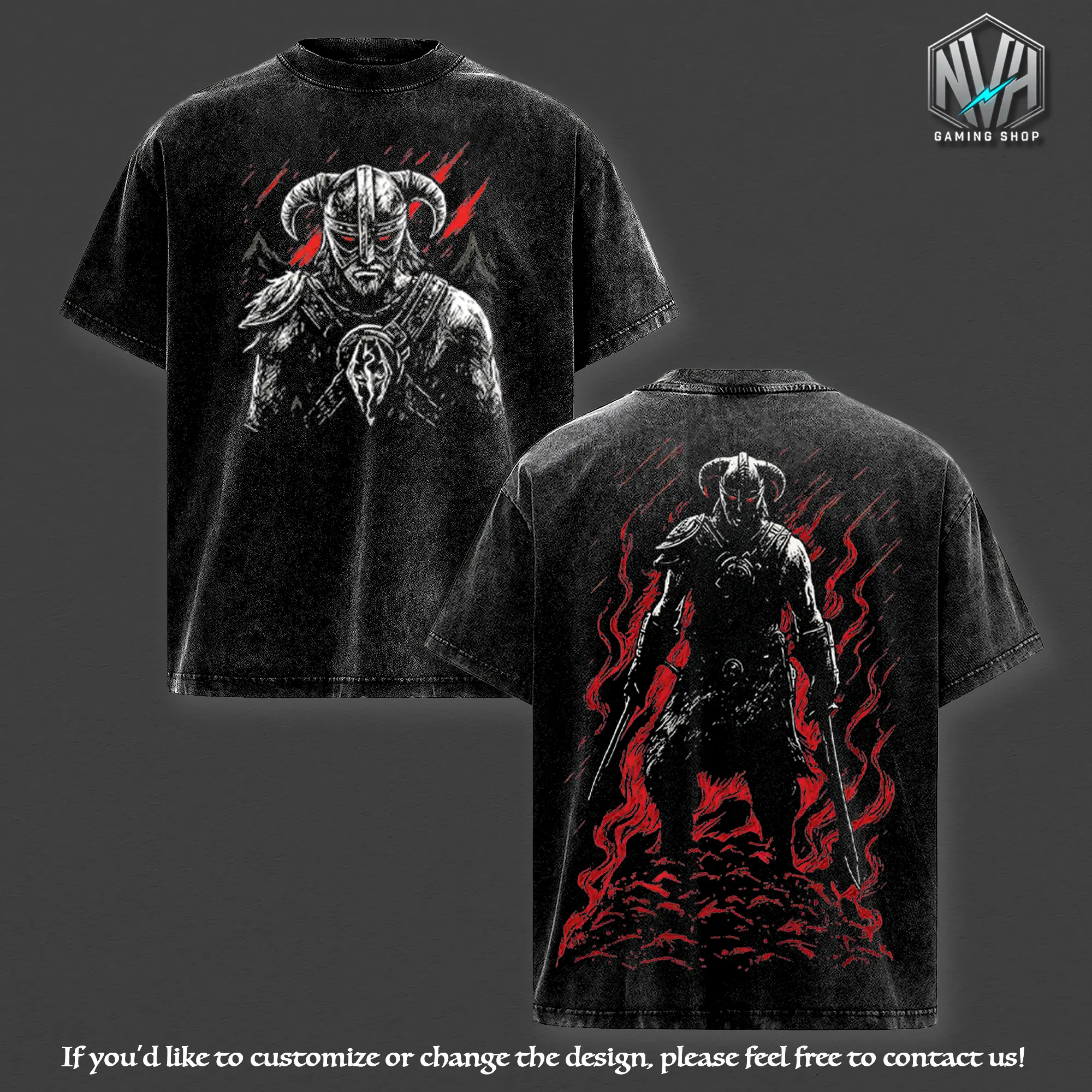 The Elder Scrolls V: Skyrim v15 Vintage Washed Tee Unisex Cotton T-shirt for Game Fans, Graphic Tees, Tops graphic t-shirts