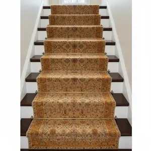 13 ft Antique Oushak Style Turkish Hallway Runner, Wide Stair Carpet