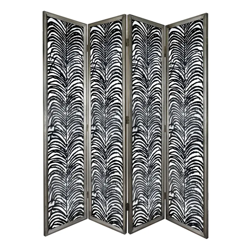 Herero Foldable 4-Panel Room Divider - 17.7x1.5x72.8in Bold Decorative Screen, Metal Frame, Premium Materials, Stable & Sturdy for Home Office