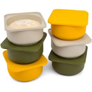 Pizza Dough Proofing  Containers with  | Pizza Making Accessories | The  Pizza | Set of 6 | Multi Yellow (2 Dough, 2 Olive, 2 Yellow) |  Size (make 12" Pizzas)