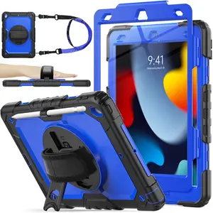 stock Case for Samsung Galaxy Tab S11 Ultra 2026/S10/S9/S8 14.6 Inch/S10 FE+ 13.1/S10 12.4/S9 Plus/FE+ 11/S9/S10 FE, Full-Body Drop Protection Case with Screen Protector Pencil Holder [360° Rotating Hand Strap]  Rotating Stand Hand Strap Shoulder Strap