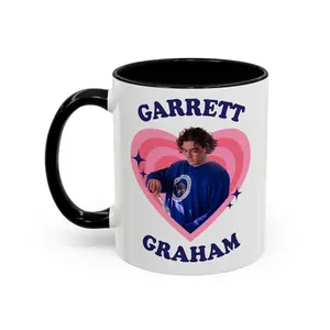Garrett Graham Retro Heart Accent Coffee Mug, Garrett Graham Off Campus Mug