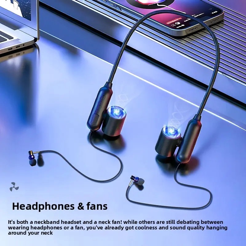 In-Ear Wireless Neck-Hanging Bluetooth Earbuds with Multipoint Connectivity, Powerful Airflow, Hands-Free Calls, and Living Audio Accessory Functionality