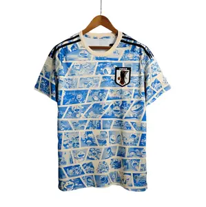 Japan Blue Anime Jersey - Official Team Colors with Anime Graphics for Fans