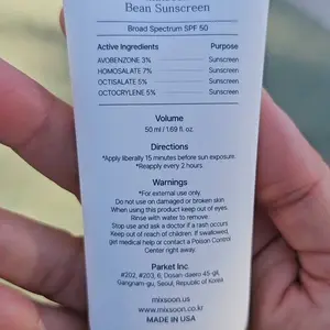 Product Review of [Top Selling] mixsoon Bean Sunscreen 1.69 fl.oz / 50ml - Airy Watery Texture, No White Cast, Daily Korean Face Sunscreen from W**y W**a