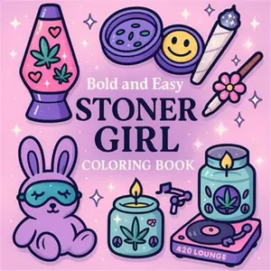 Bold and Easy Stoner Girl Coloring Book