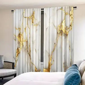 2pcs Marble Pattern Curtains Set, Snowflake Design Holiday Home Decor, Suitable for Living Room Balcony Bedroom Windows, Interior Decoration Accessories