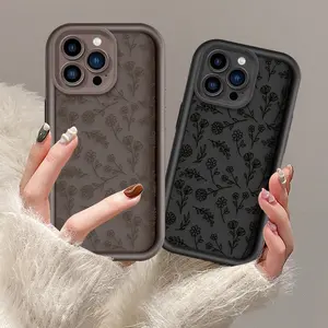 Elegant Floral Pattern Phone Case for iPhone 17 Pro Max/16 Pro Max/15 Pro/14/13/12/11 Series, Premium Slim Shockproof Lightweight Protective Cover