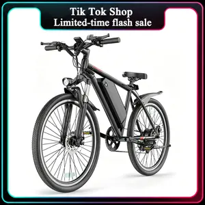 26-inch Commuter Electric Bicycle 500W Peak 750W Motor 30-55 MPH 48V 9AH Battery LCD Display 21 Speed Front Suspension Ebike for Adults Folding Ebike