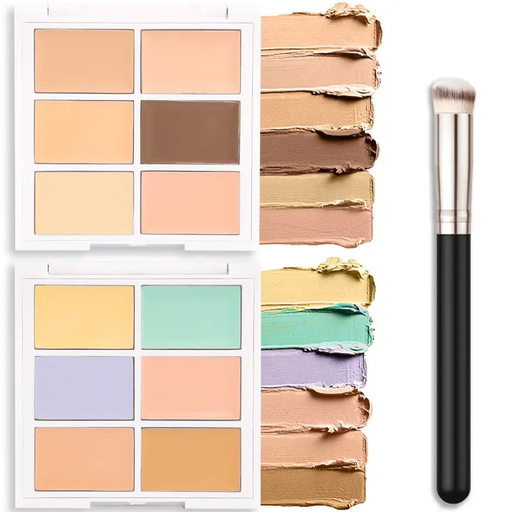 12 Color Conceal Correct Cream Contour Makeup Palette for Mature Skin Color Correcting Conceal trouble spots dullness dark circles Correct discolorations Camouflage imperfections Covers redness