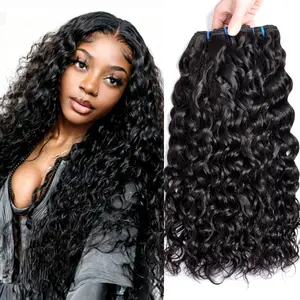 Msgem Hair 12A Brazilian Water Wave Bundles 100% Remy Hair Bundles 3 Pcs/Lot or 4 Pcs/Lot Water Wave Hair Bundles For Women 100G/Pcs Natural Black Color #Tiktokshopmemorialday