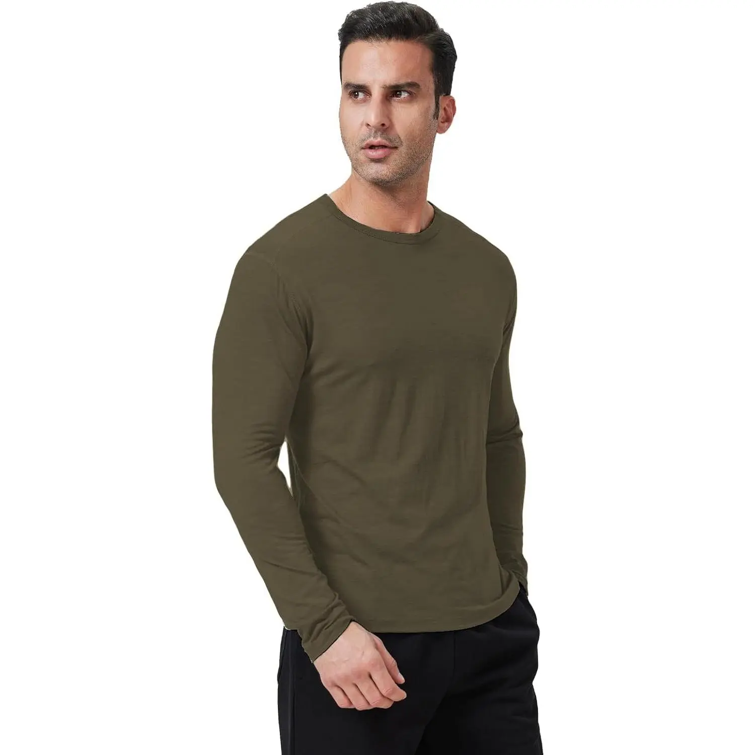 Men’s Merino Wool Base Layer Shirt – Long Sleeve Thermal Hiking Ski Outdoor Quick-Dry Warm Top