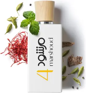 ATYAB AL MARSHOUD - Marshoud 4 (White) Eau de Parfum 100ml, Unisex Oud Perfume for Women and Men, with Mint, Saffron & Cardamom - Long-Lasting, Luxurious Arabian Perfume