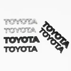 3D Abs Car Letter Emblem, Rear Trunk Body Sticker Decoration, Decorative Decal for Toyota Corolla Camry Yaris Land Cruiser Prado Alphard Tacoma Previa Crown