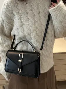 Stylish retro metal-buckle handbags and crossbody bags for women, featuring a luxurious, versatile design crafted from PU leather and metal accents. Perfect for commuting and everyday outings. Elegant Commuter Bag