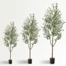 Artificial Olive Tree 7Ft/6Ft/5Ft Tall Faux Silk Plant for Home Office Decor Indoor Fake Potted Tree with Natural Wood Trunk and Lifelike Fruits Decorative Ornaments Wooden