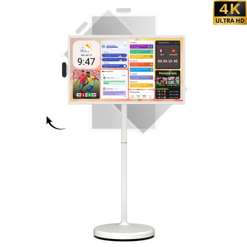 2026 Apolosign Gen 2 Portable Smart TV, Ultra-Large 15000mAh Battery, 24 inch 32 inch True 4K UHD Portable TV, 16(8+8)GB+256GB, Google EDLA-Certified Android 16 OS, Touch Screen, Voice Remote Control, Support Google&Apolosign Calendar, On-The-Go Users, To