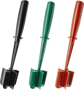 3pcs Bounbal Manual Food Chopper,Nylon Heat Resistant Hand Tool for Meat,Ground Beef,Hamburger,Potato,Fruit,Vegetable and More 3-color outfit(Black,Green,Red)