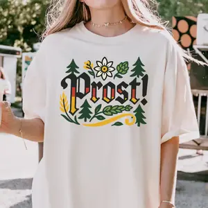 Prost Oktoberfest Shirt Men, Octoberfest Shirt Women, Bavarian German Party Tee, Funny Fall Polka Festival Gift Cheers, Beer Festival Shirt