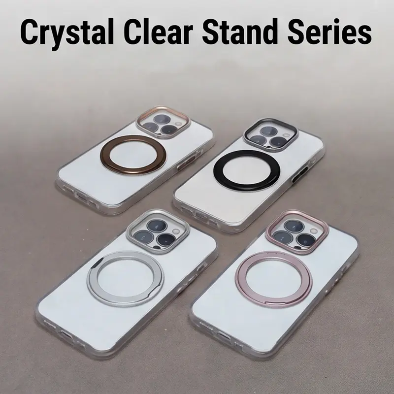 New Magnetic iPhone Case for iPhone, iphone14,iphone14pm,iphone14pro,Shockproof, Ultra-thin & Crystal Clear, Built-in 360° Rotatable Kickstand