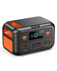 EBL 48000mAh 150W Power Bank & Mini Power Station, 153Wh LiFePO4 Battery, Digital Display & Lighting, 100W USB-C Fast Charge, 6 Ports for Phone/Laptop/Camping/Travel/Home