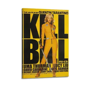 Kill Bill Canvas Poster Painter Living in Art Deco Strong Wall Design Painting Hallway Bedroom Living Room Decorated Poster Ornaments Photo