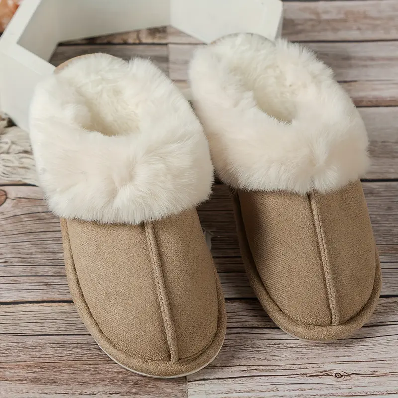 Women's Slippers Soft Plush Winter Warm House Shoes Slip on Memory Snow Outdoor Indoor Foam Fluffy Slippers
