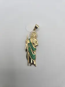pendiente san judas oro 14k