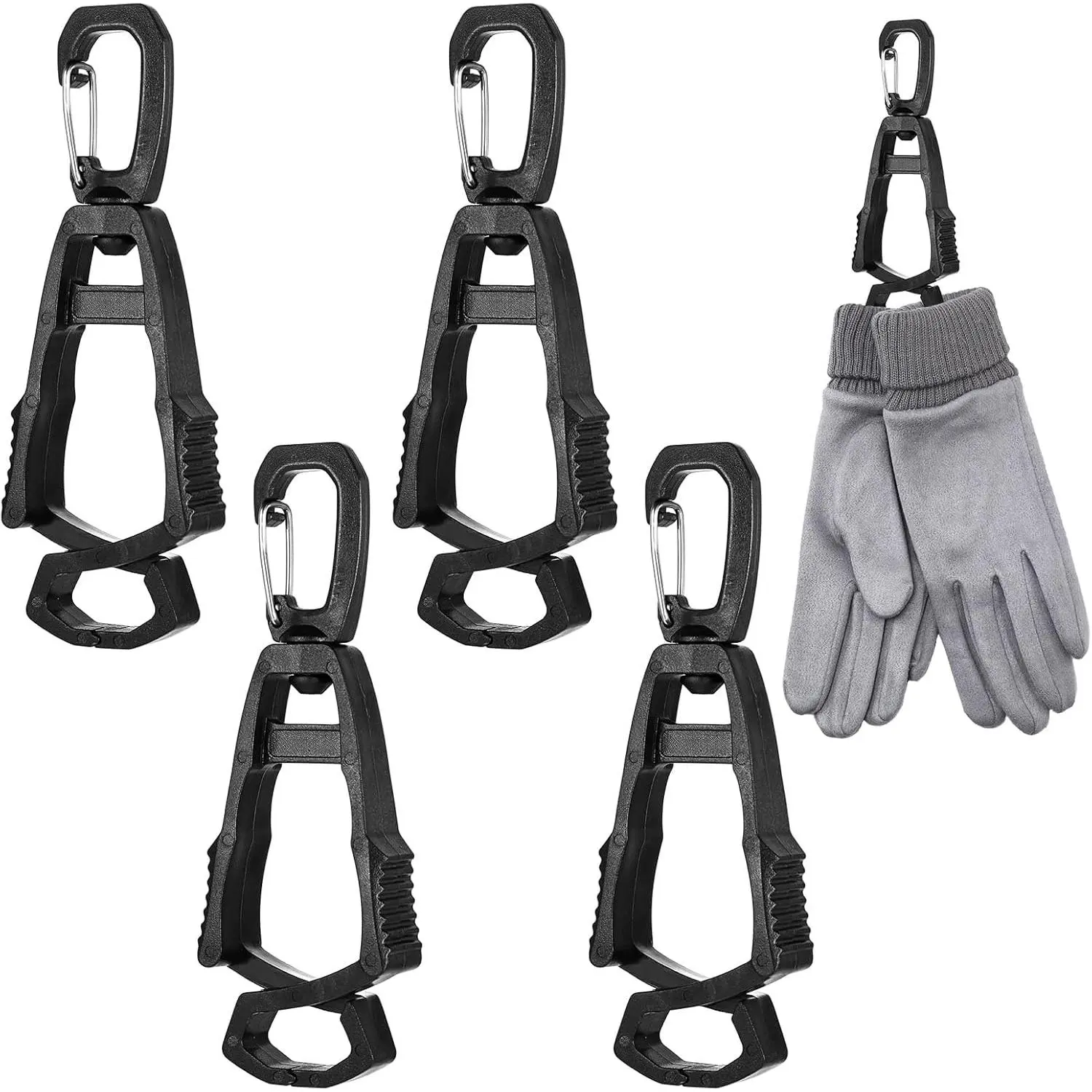 4Pcs Plastic Glove Clips for Work Glove Holders Duty Belt Safety Belt Clip Construction Worker Gloves Grabber Clip Accessories 10.3 x 3.5 x 1.5 cm