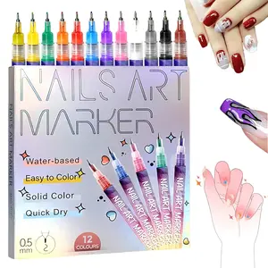 Holiday haul-Christmas gift Cutics Doodle Pen for DIY Nail Art Quick Drying Acrylic Painting and 3D Dot Embroidery mma acrylic nail - On Nails Quick Drying Dot Stitching Nail Art Pen for Home or Salon DIY & Nail Care Cutics Manicure Polish Cosmetic