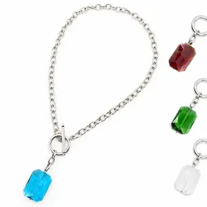 Rainbow Crystal Choker Necklace