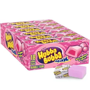 Hubba Bubba Max Chewing Gum, Original Bubble Gum, 5-pieces, 18-count