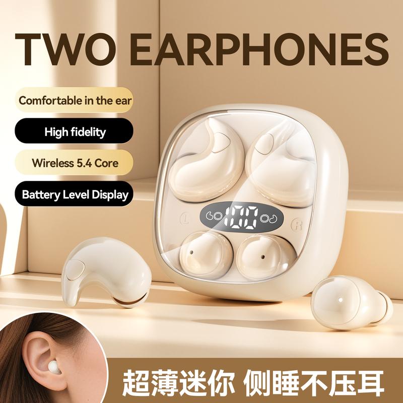 CHENRUIDA 2 Pairs Mini Bluetooth Earbuds, Nearly Invisible Sleep Headphones Set, 360° Surround Sound Experience, Superior Battery Life, with Portable Charging Case, Perfect for Sleeping, Sports, Studying and Relaxing