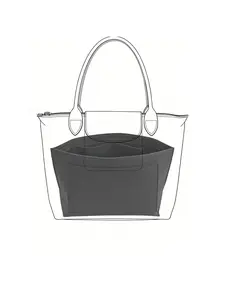 2026 New Purse Insert For Tote Insert, Felt Zipper Inter Bag with Multi Pocket, Travel Accessories Bag Organizer, Portable Inner Bag, Liner Storage Bag, Durable Pouch, For Handbag Organizer, Suitable for Longchamp Tote Bag, Gifts for Women