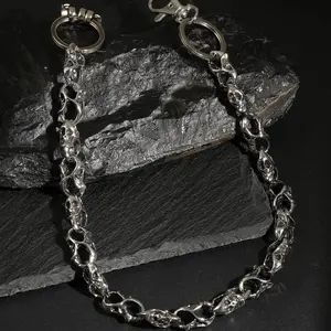 New personalized metal full back ghost head pants chain hip hop anti-theft skull retro domineering style cool waist chain