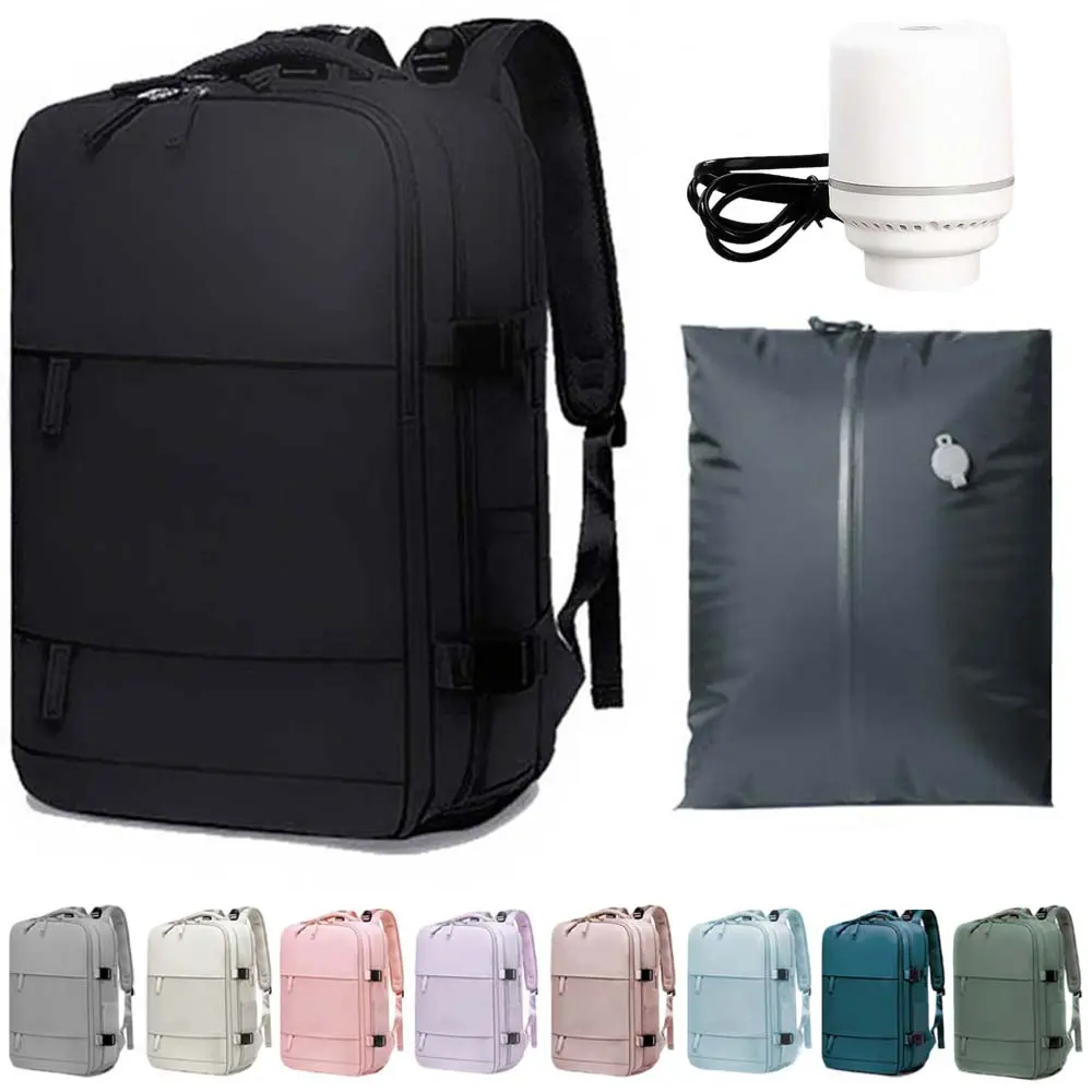 Vacuum Backpack Travel with Electric Pump Detachable Compression  Liner Vacpack System Storage Carry on Work Laptop Business Waterproof Backpack her  pack Embroidered Oxford Cloth school fashionable polyester multi-functional travel backpack Backpack with