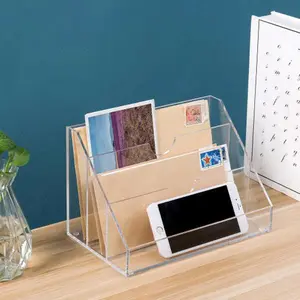 Clear Acrylic Mail Sorter & Desktop Organizer