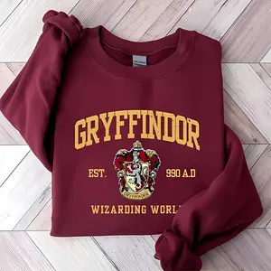 Vintage Hogwarts Gryffindor Sweatshirts, Bookie Sweatshirts, Fantasy Wizard Shirt, Christmas Gift For Family, Gift For Men and Women, Full Size, Full Colors