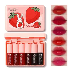 6 PCS Colors Lip Tint Stain Long Lasting Waterproof Mini Liquid Lipstick Lip Gloss for Women