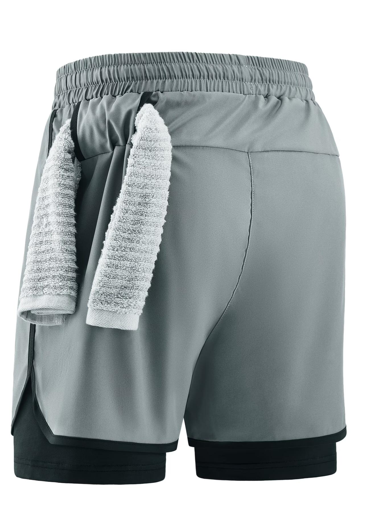 Men’s quick-dry outdoor sports shorts, breathable and comfortable, with pockets and drawstring, elastic waistband, suitable for outdoor fitness activities.