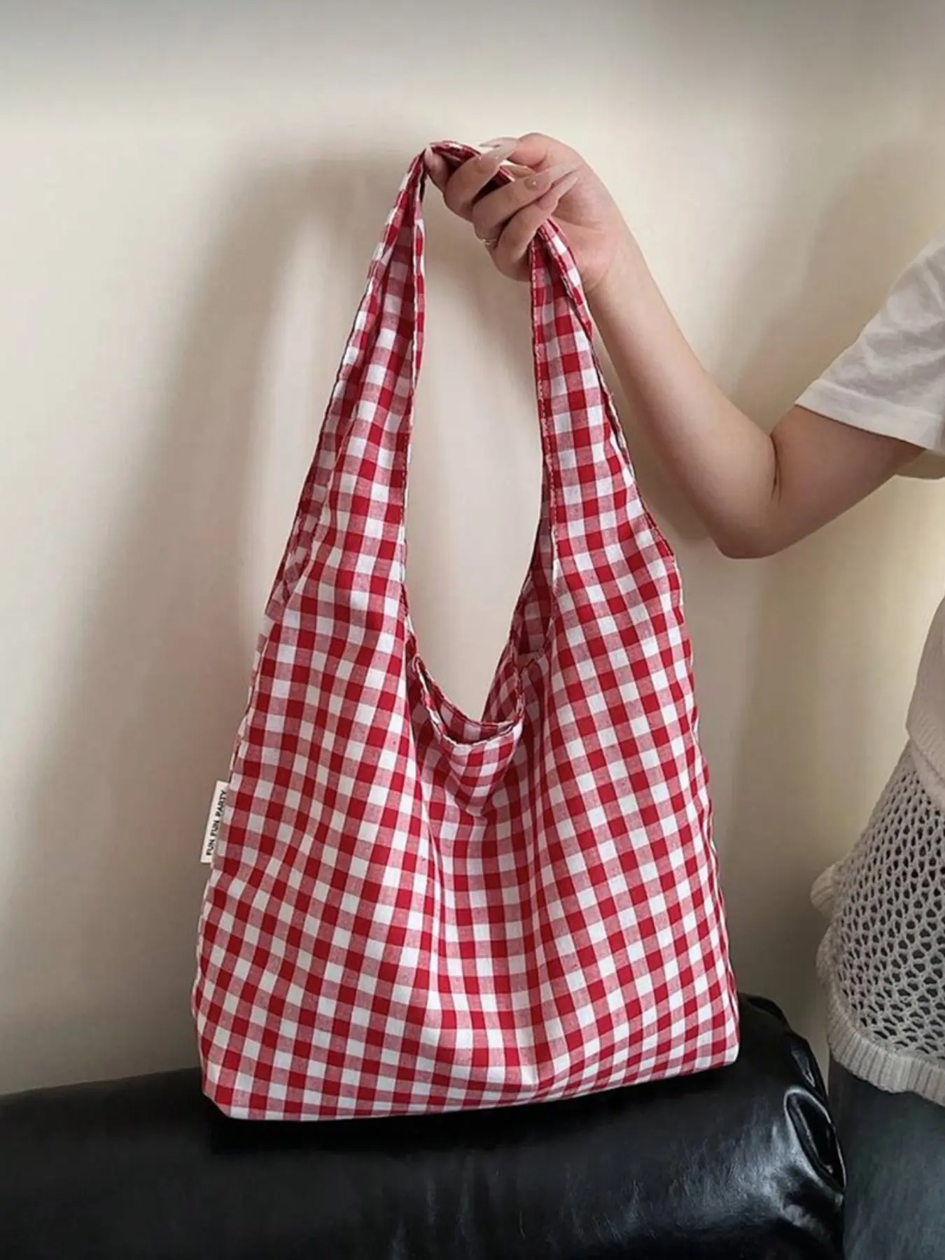 Women's Large Capacity Tote Bag 2026 New Colorful Plaid Design, Casual Multi-Function Lightweight Commuter Shoulder Bag for Shopping & Beach Travel Casual Trendy Bag Lightweight Work Tote, Trendy Commuting Bag
