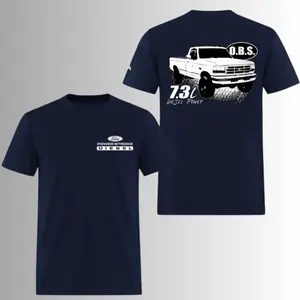 Ford OBS 7.3L Power Stroke Diesel T-Shirt, 2 Sides, Classic Truck Graphic, Car Guy Shirt, Vintage Truck Shirt, Oversized T-Shirt for Men, Gift for Diesel Truck Fans