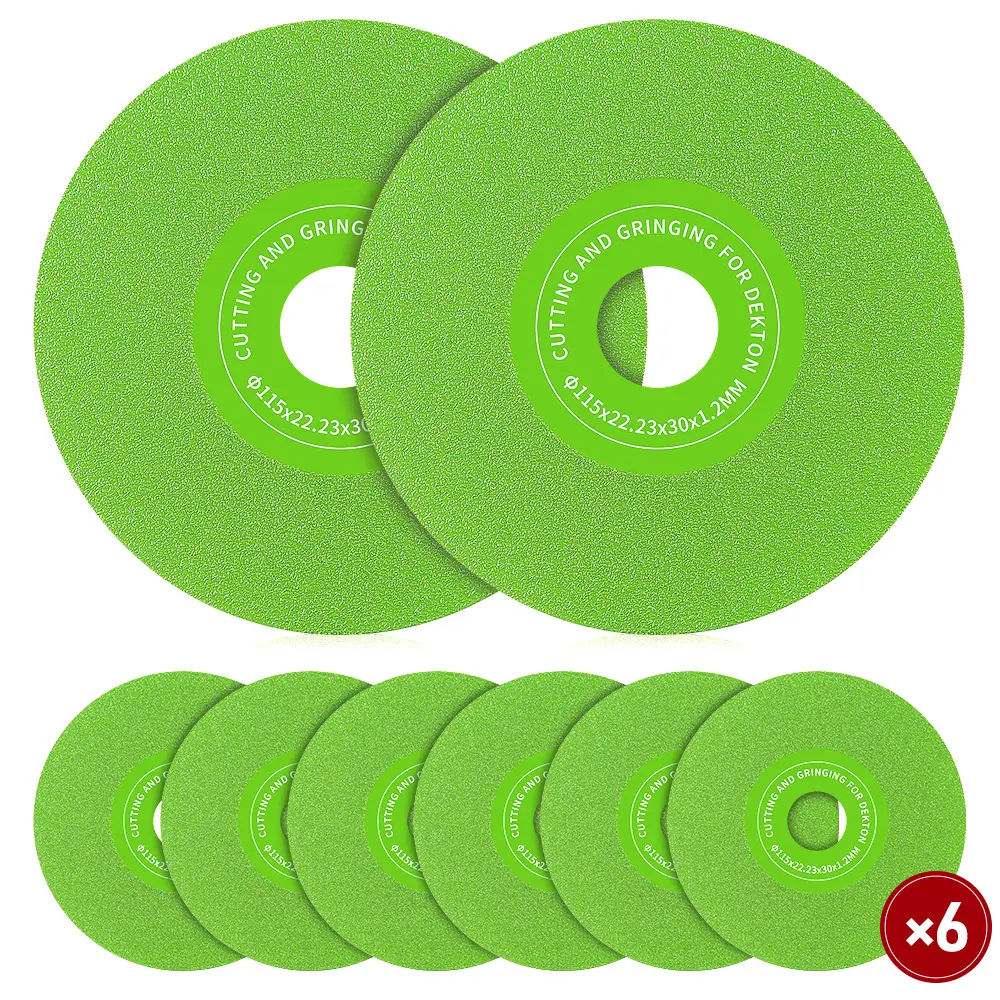 3PCS/6PCS 4-1/2inch Tile Cutter Glass Cutting Disc for Angle Grinder Glass Ceramic Diamond Cutting Blade Disc for Grinding Jade, Crystal, Wine Bottles