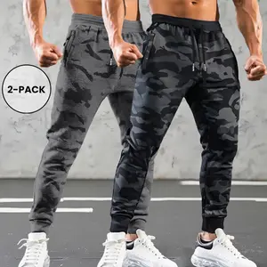 Men's Four Seasons Jogger Pants Fashion Camouflage Casual Simple Stretch Zipper Pocket Sports Sweatpants
