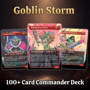 Proxy 100+ Card Commander Deck – Goblin Storm Ready to Play Gift Perfect Gift for Collectors | EDH Commander Deck