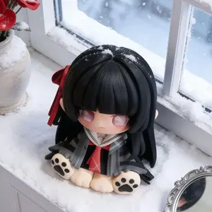 Anime Wuthering Waves Kuchiba Chisa PVC Figure Model Q Version Figurine Sitting Posture Model Desk Display Exhibit Birthday Gift